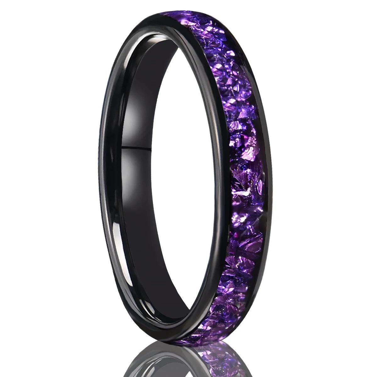 Amethyst Tungsten Ring