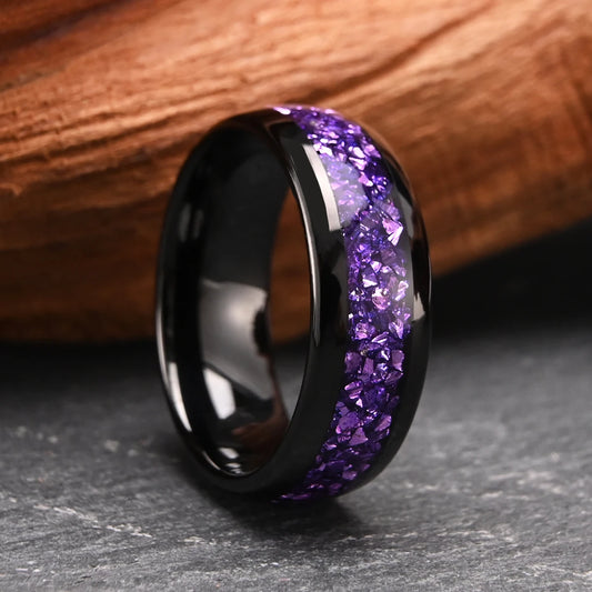 Amethyst Tungsten Ring